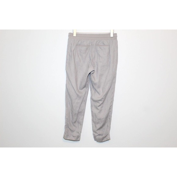 Athleta Bali Linen Ankle Pants Gray Lightweight Stretch Women's Size 8 H14016 - Picture 4 of 9